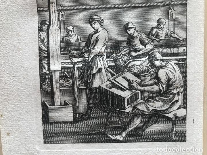 Arte: Fabricando telas, 1736. Luyken - Foto 4