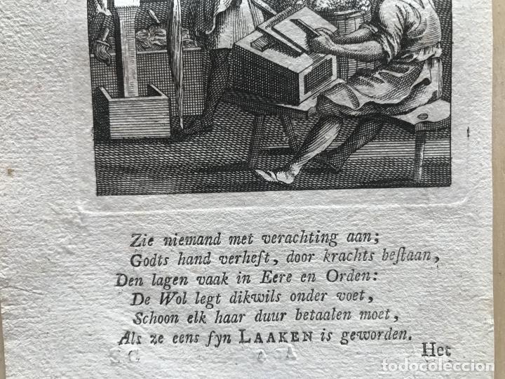 Arte: Fabricando telas, 1736. Luyken - Foto 5