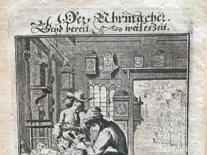 Arte: Relojero trabajando, 1699. Luyken/Weigel - Foto 3