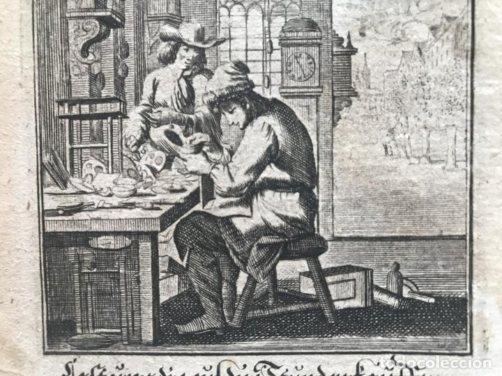 Arte: Relojero trabajando, 1699. Luyken/Weigel - Foto 4