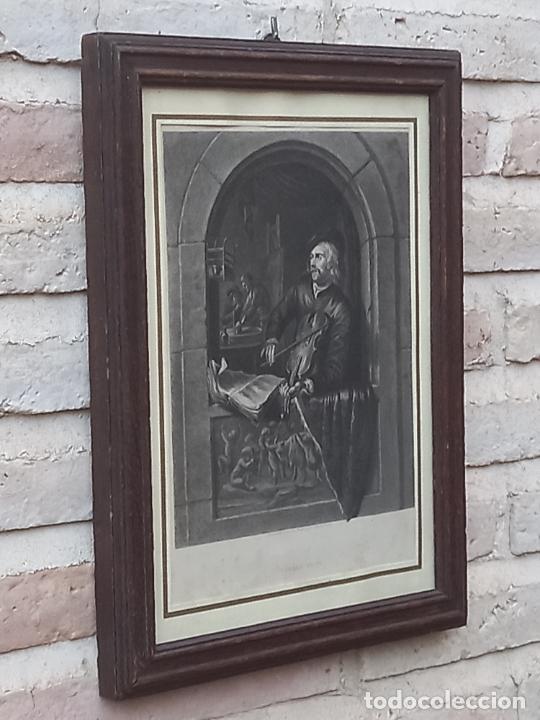 Arte: GRABADO ANTIGUO ENMARCADO. - Foto 6