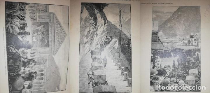 Arte: Antiguo grabado - antique engraving: REPRESENTACI&Oacute;N DE LA PASI&Oacute;N EN OBER-AMMERGRAU 1890 (3 grabados)