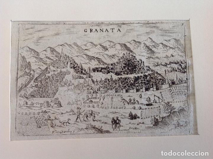 Arte: Francisco Valero. Vista de Granada. - Foto 1