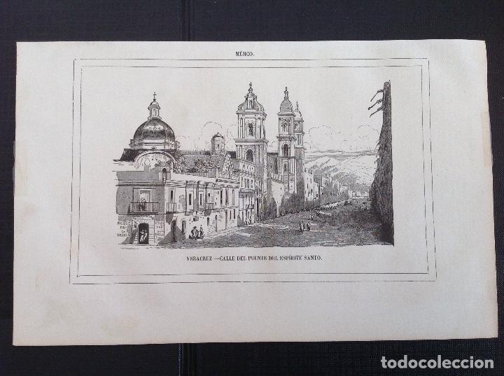 Arte: An&oacute;nimo. Vista de Veracruz, M&eacute;xico. - Foto 1