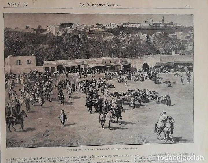 Arte: Antiguo Grabado- Antique Engraving: Antiguo Grabado- Antique Engraving: Zoco de fuera de T&aacute;nger 1890