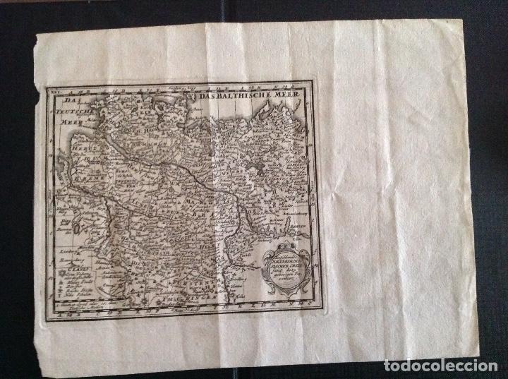 Arte: An&oacute;nimo. Mapa de regi&oacute;n alemana. - Foto 1
