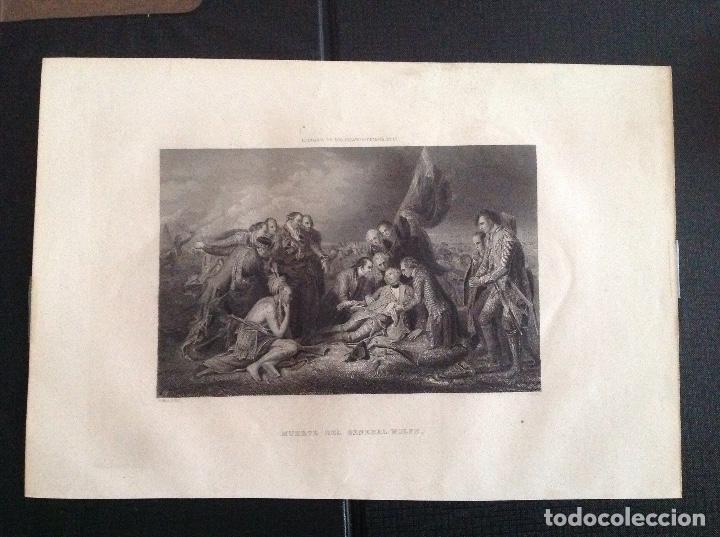 Arte: Historia de los EE.UU. Muerte del general Wolfe. - Foto 1