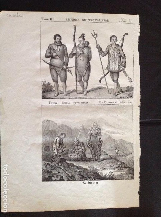 Arte: An&oacute;nimo. Indios canadienses. - Foto 1