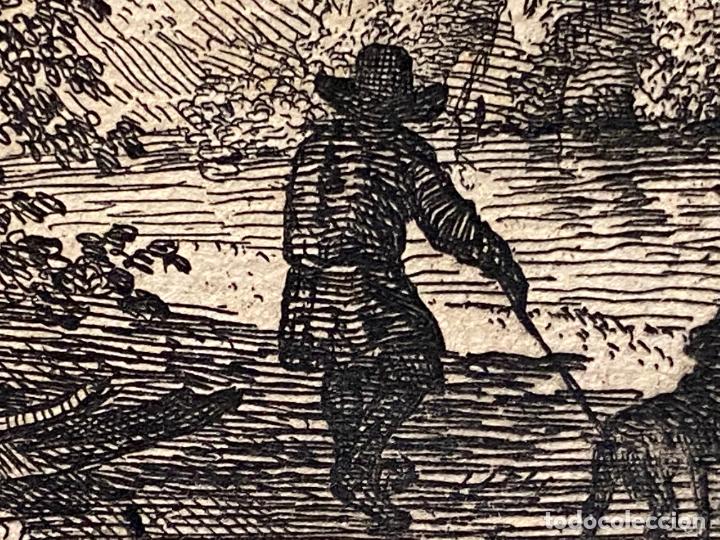 Arte: KAREL DUJARDIN , GRABADO DE 1659 , LANDSCAPE ETCHING - Foto 4