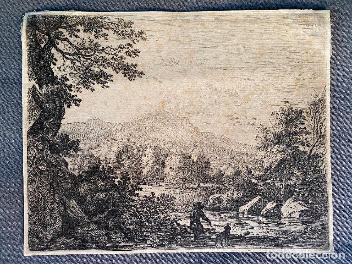 Arte: KAREL DUJARDIN , GRABADO DE 1659 , LANDSCAPE ETCHING - Foto 1