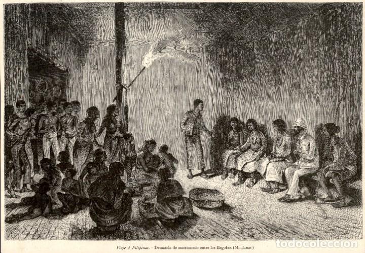 Art: 1886 &ndash; La Ilustraci&oacute;n art&iacute;stica - Filipinas &ndash; Philippines &ndash; Demanda de matrimonio entre los bagobos