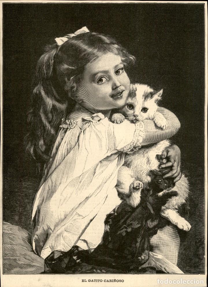 Art: 1886 &ndash; La Ilustraci&oacute;n art&iacute;stica &ndash; El gatito cari&ntilde;oso