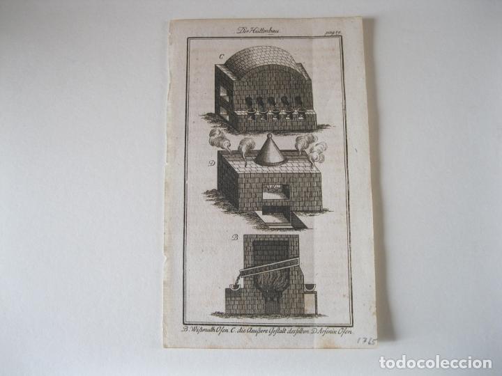 Arte: M&aacute;quina con horno, 1765. An&oacute;nimo - Foto 1
