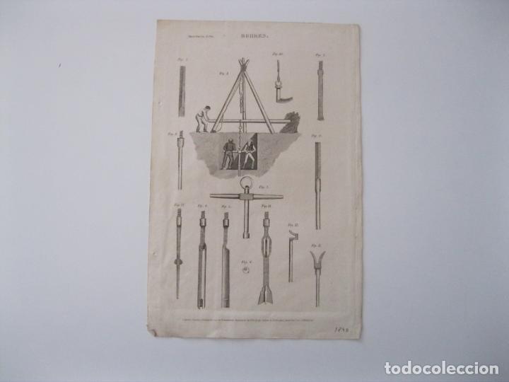 Arte: Diferentes tipos de taladros, 1840. Meyer - Foto 2