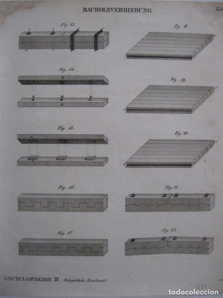 Arte: Tablones de madera para la construcci&oacute;n, 1870. An&oacute;nimo - Foto 1
