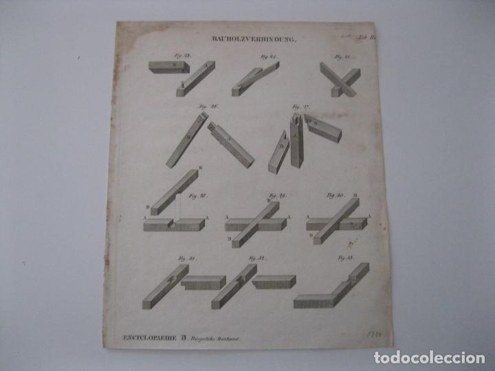 Arte: Tablones de madera para la construcci&oacute;n, circa 1850. An&oacute;nimo - Foto 2
