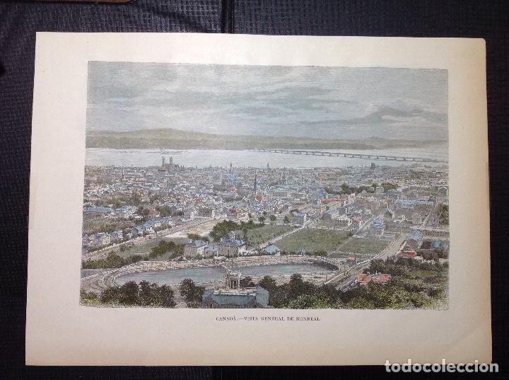Arte: An&oacute;nimo. Vista general de Monreal, Ca&ntilde;ada. - Foto 1