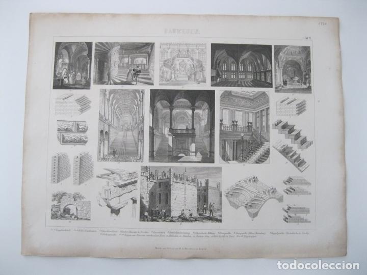 Arte: Detalles constructivos II, 1880. Brockhaus - Foto 2