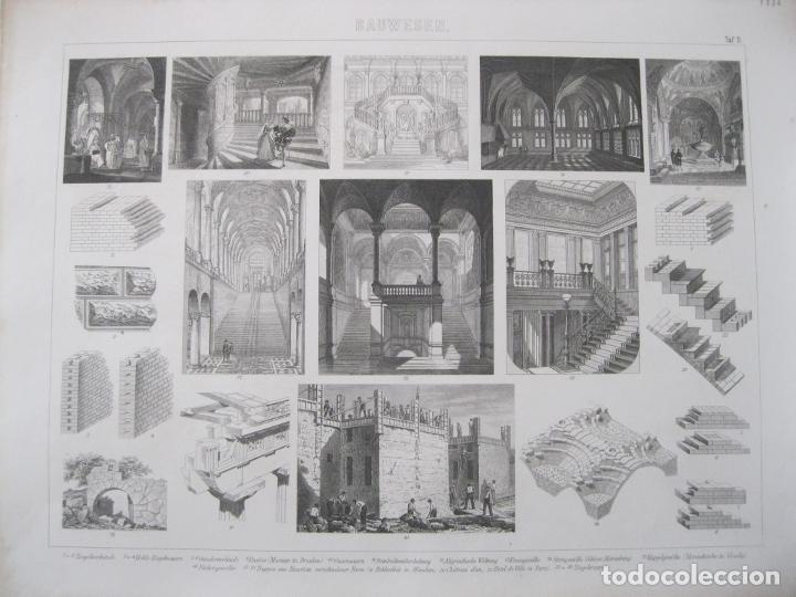 Arte: Detalles constructivos II, 1880. Brockhaus - Foto 1