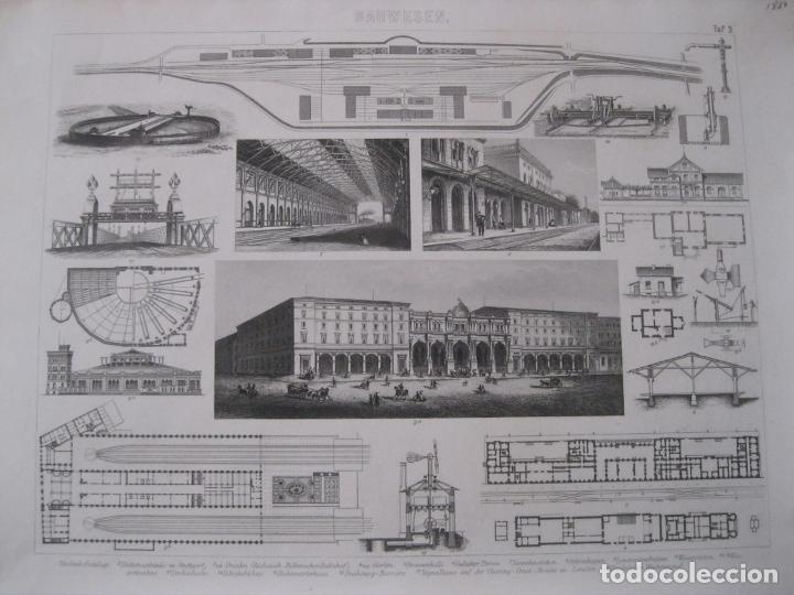 Arte: Detalles constructivos y X, hacia 1880. Brockhaus