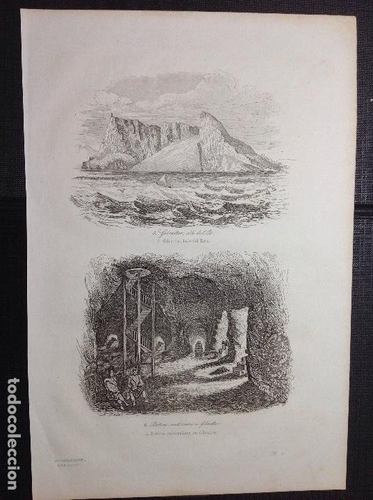 Arte: An&oacute;nimo. Vistas de Gibraltar. - Foto 1