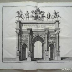 Arte: ARCO DE TRIUNFO DEL EMPERADOR SEPTIMIO SEVERO (ROMA, ITALIA), 1719. MONTFAUCON /DELAULNE & FOUCAULT. Lote 289795958