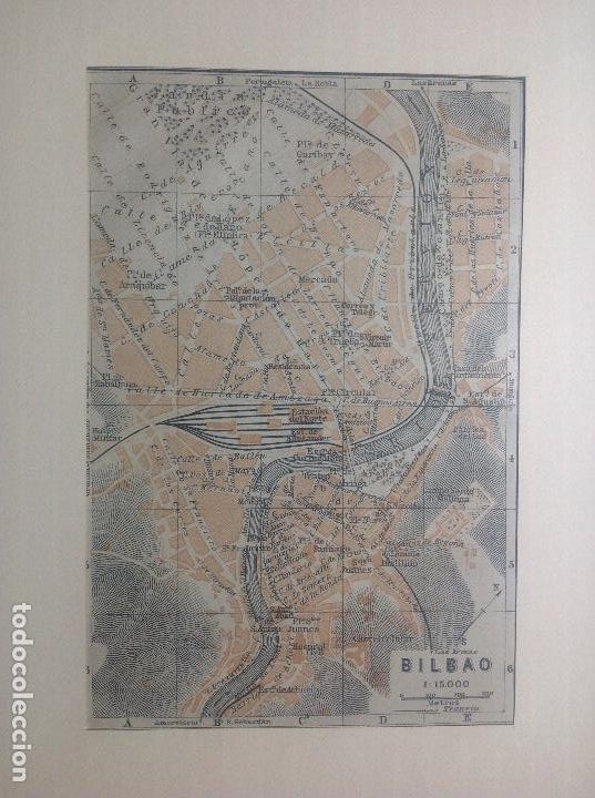 Arte: Karl Boedeker. Plano de Bilbao. - Foto 1