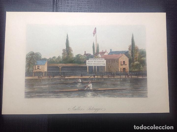 Arte: An&oacute;nimo. Scullers outriggers - Foto 1