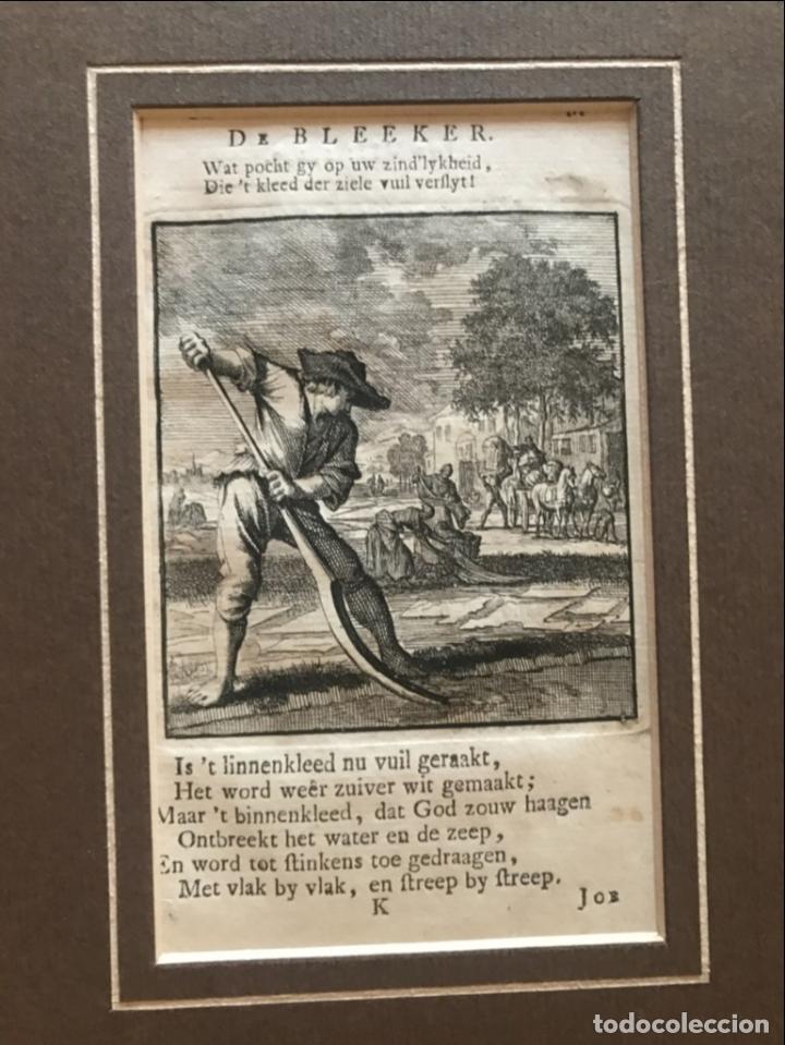 Arte: Blanqueador de lino, hacia 1720. Luyken / Weigel - Foto 3