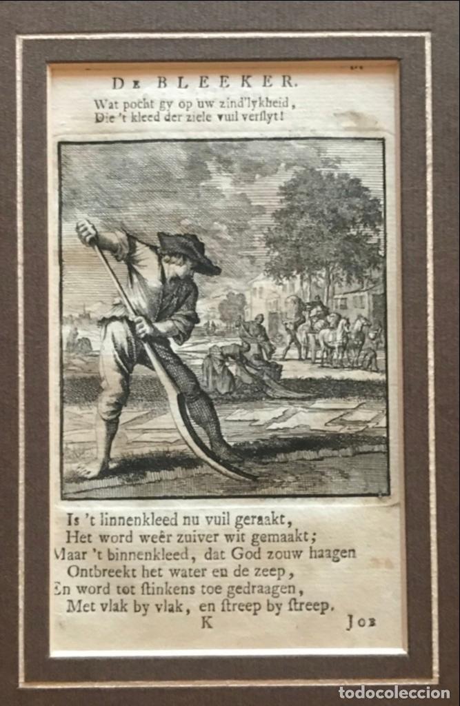 Arte: Blanqueador de lino, hacia 1720. Luyken / Weigel - Foto 1
