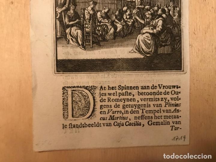 Arte: Hilanderas barrocas, 1719. Weigel - Foto 3