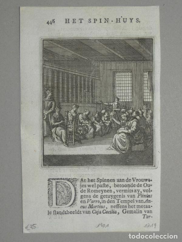 Arte: Hilanderas barrocas, 1719. Weigel - Foto 5