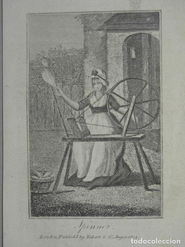 Arte: Hilandera trabajando, 1808. Tabart - Foto 4