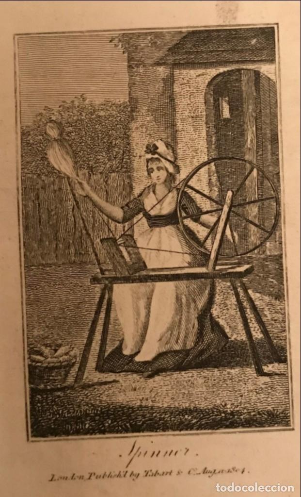 Arte: Hilandera trabajando, 1808. Tabart - Foto 1