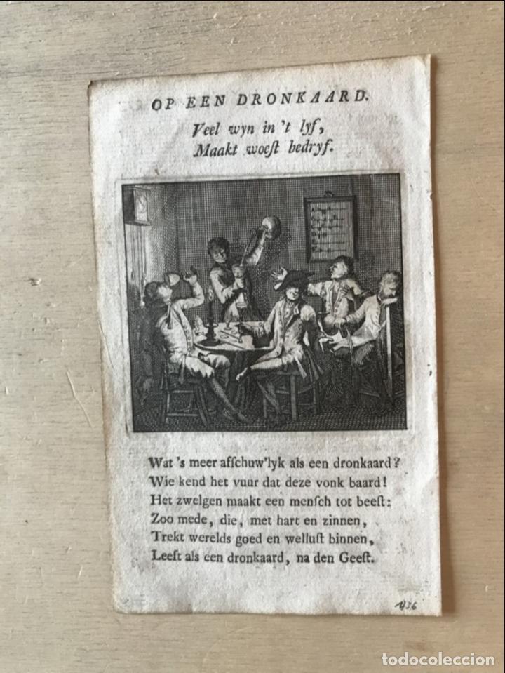 Arte: Tomando vino con amigos, 1736. Luyken - Foto 2