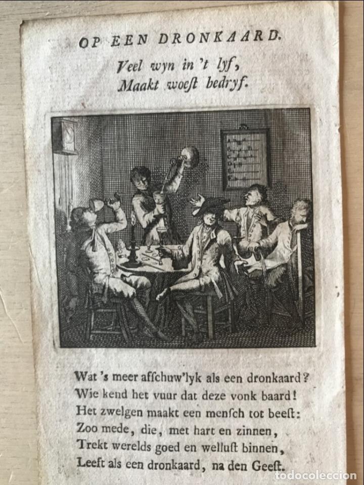 Arte: Tomando vino con amigos, 1736. Luyken - Foto 3