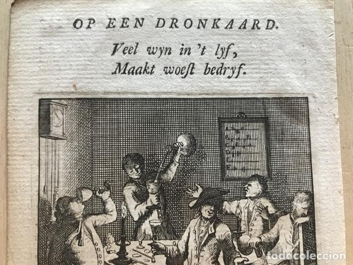 Arte: Tomando vino con amigos, 1736. Luyken - Foto 4