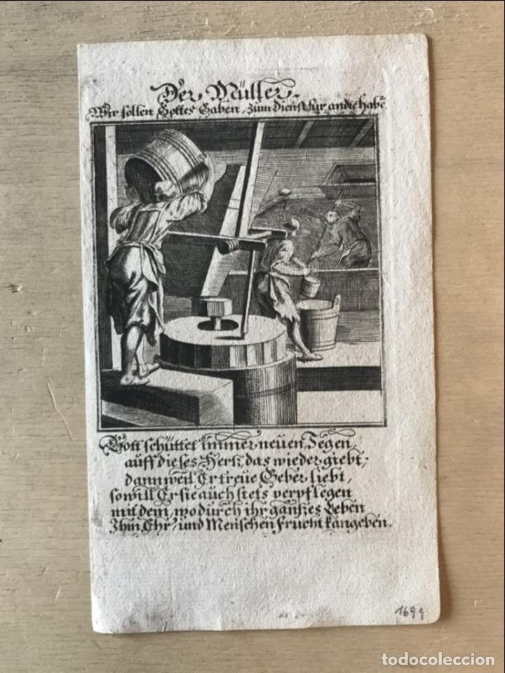 Arte: Molineros barrocos, 1699. Luyken / Weigel - Foto 2