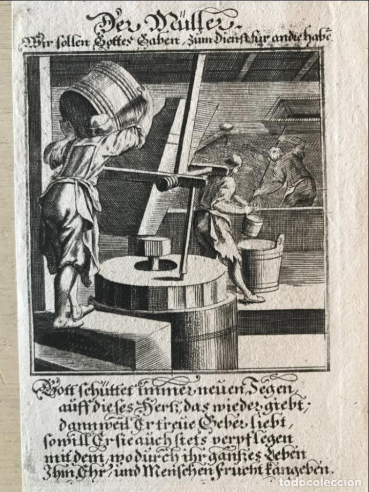Arte: Molineros barrocos, 1699. Luyken / Weigel - Foto 3