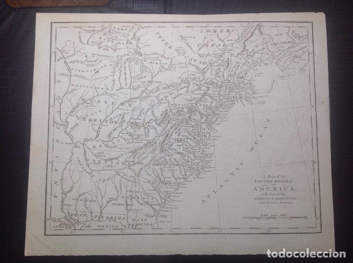 Arte: An&oacute;nimo. Mapa de los Estados Unidos. - Foto 1