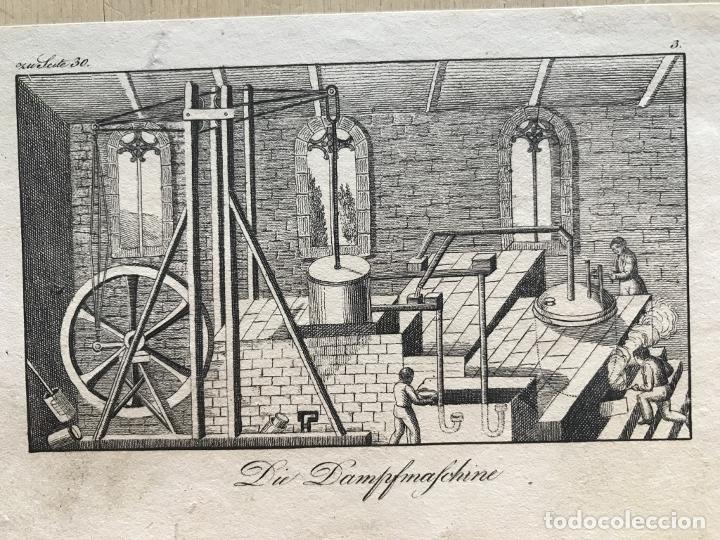 Arte: M&aacute;quina de vapor, 1830. An&oacute;nimo - Foto 3
