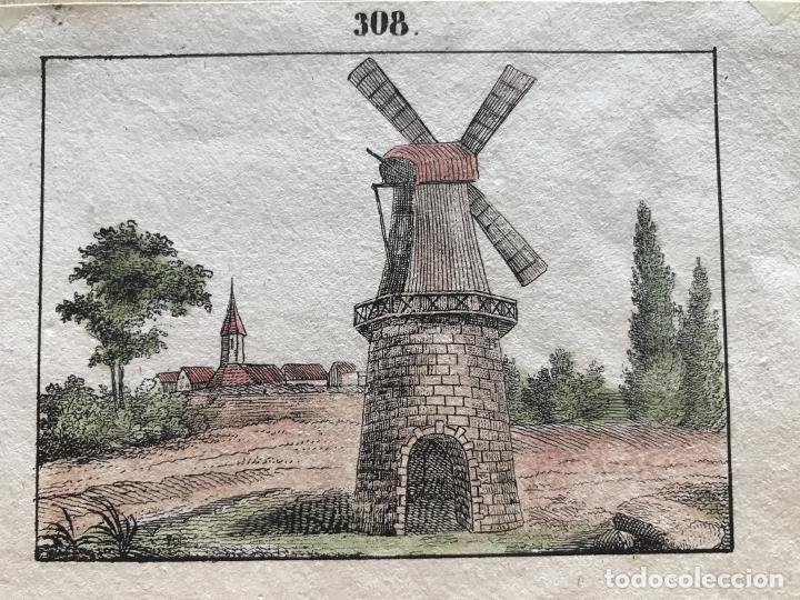 Arte: Molino de viento, 1832. An&oacute;nimo - Foto 3