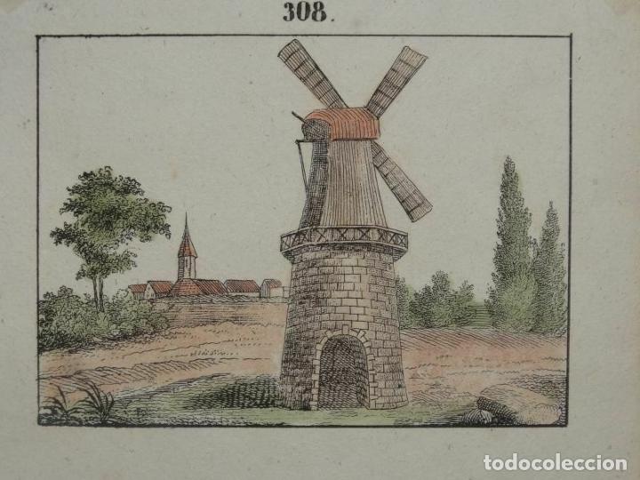 Arte: Molino de viento, 1832. An&oacute;nimo - Foto 1