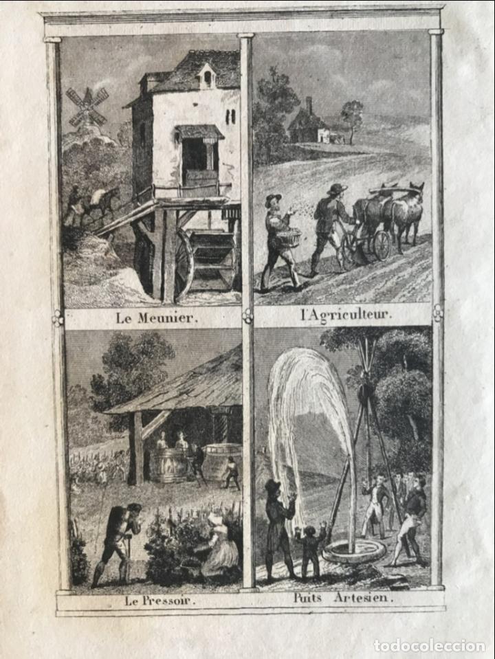 Arte: Trabajos del campo, 1842. An&oacute;nimo - Foto 3