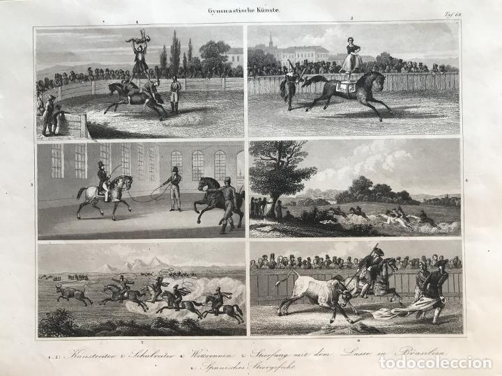 Arte: Diferentes formas de utilizar el caballo, 1845. An&oacute;nimo - Foto 1