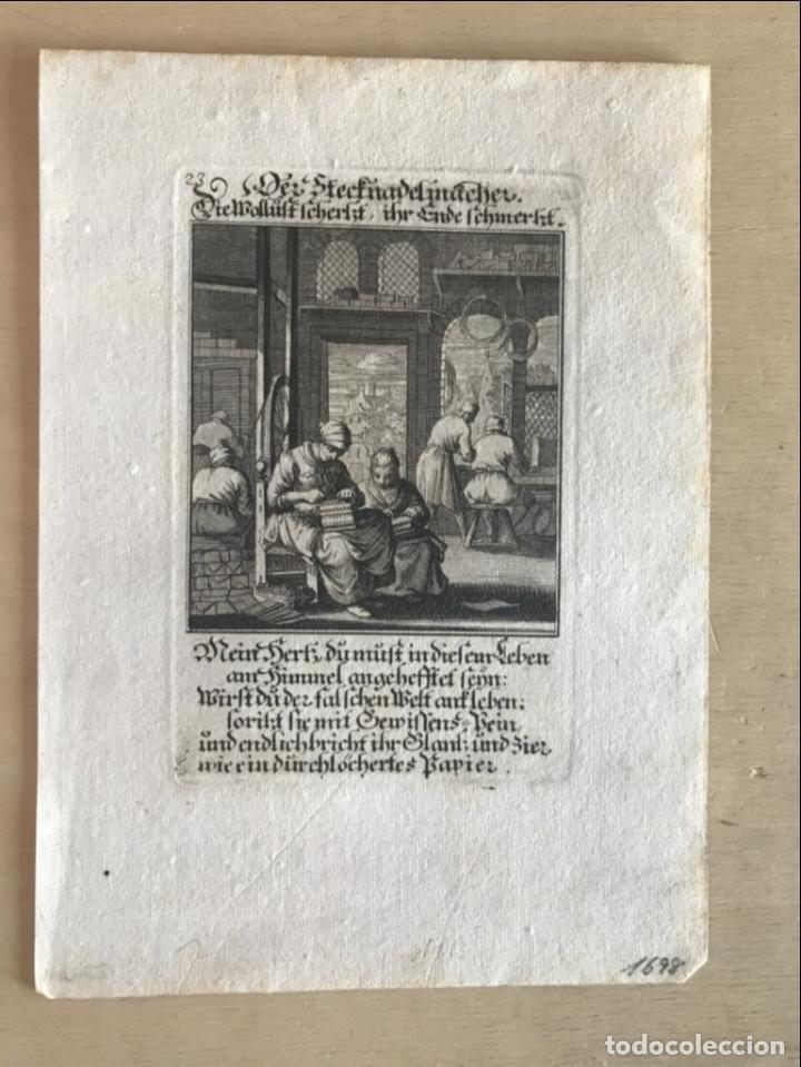 Arte: Fabricantes de agujas, 1698. Luyken/Weigel - Foto 2