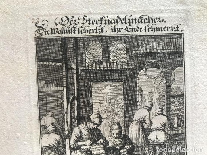 Arte: Fabricantes de agujas, 1698. Luyken/Weigel - Foto 4