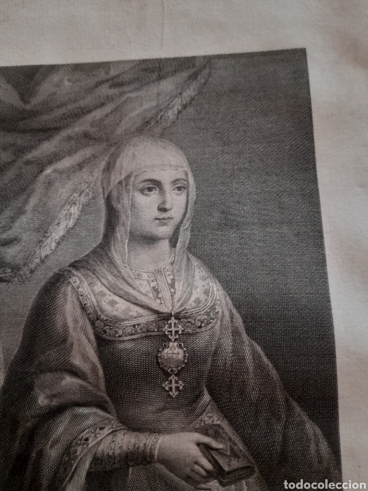 Arte: Antiguo grabado de Isabel la Cat&oacute;lica - Foto 3
