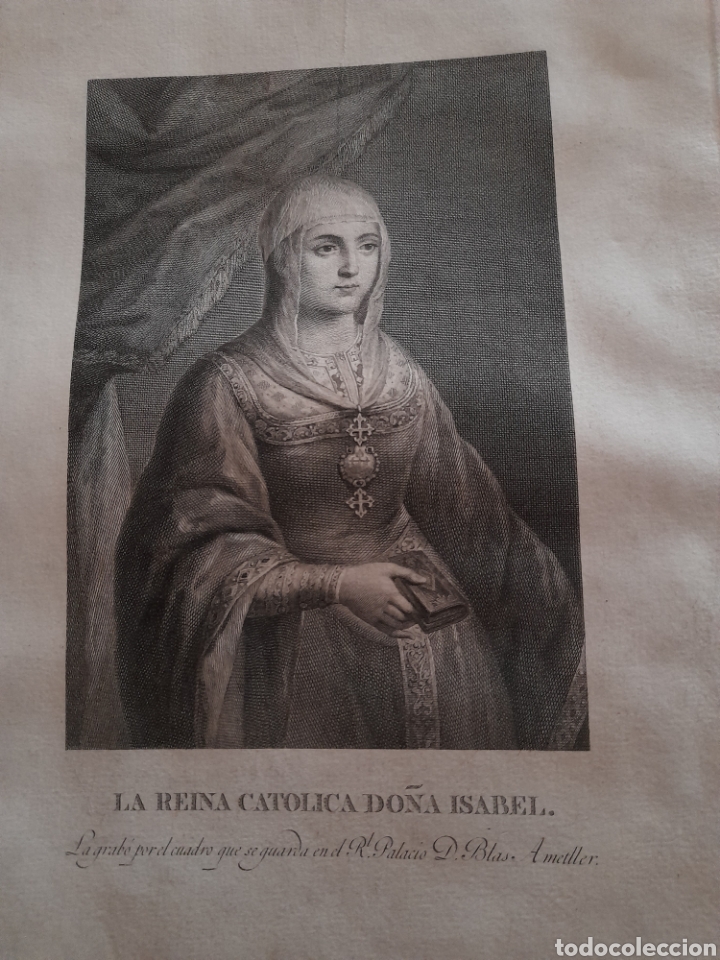 Arte: Antiguo grabado de Isabel la Cat&oacute;lica - Foto 5