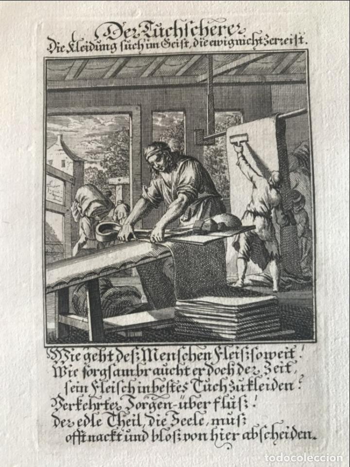 Arte: Trabajando el cuero, 1698. Luyken/Weigel - Foto 1